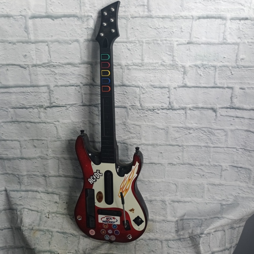 Guitar Hero 5 Wii Wireless Guitar Controller Red Sparkle 95911.805 Activision